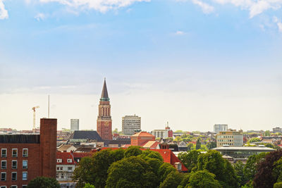 View of st nikolai church in kiel, germany