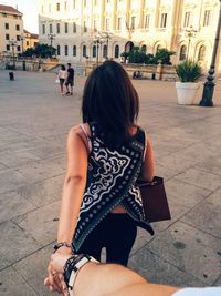 Woman in a city