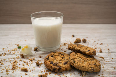 Close-up of cookies on table