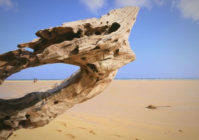 Scenic view of desert against clear sky