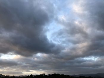 Low angle view of storm clouds in sky