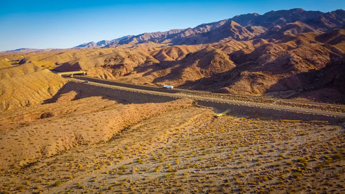 Scenic view of desert against sky