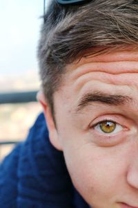 Cropped portrait of young man