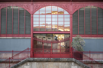 View of window in building