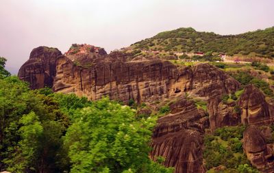 Rock formations on mountain