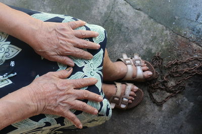 Life  journey as seen through the hands and feet