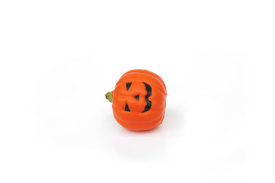 Close-up of pumpkin against white background