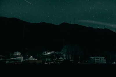 Scenic view of landscape at night