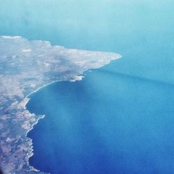 High angle view of sea against sky