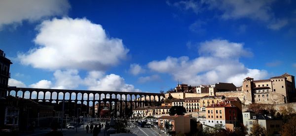 Low angle view of buildings against sky