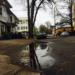 Reflection of buildings in canal