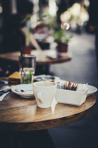 Close-up of drink on table in restaurant