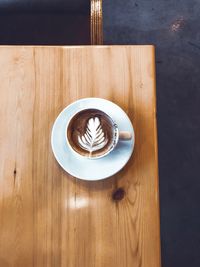 Coffee cup on table