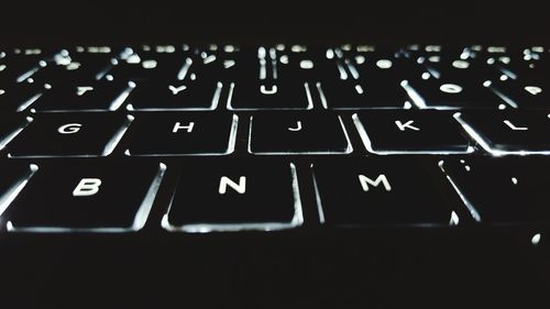 Close-up of computer keyboard