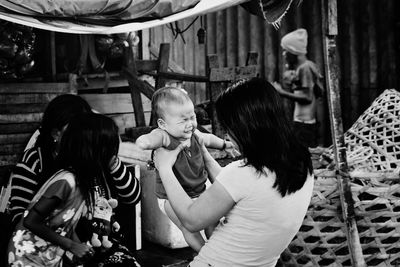 Children playing at home