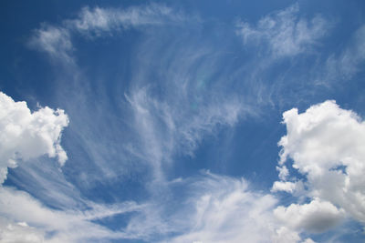 Low angle view of clouds in sky