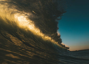 Scenic view of beach during sunset