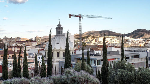 Panoramic view of buildings against sky