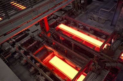 High angle view of factory