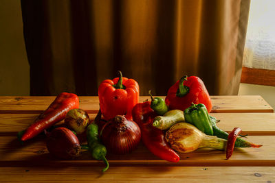 Close-up of fruits on table