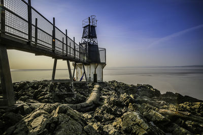 Portishead lighthouse, also known as baterry , located in north somerset, very close to bristol.