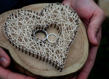 Close-up of person holding hands