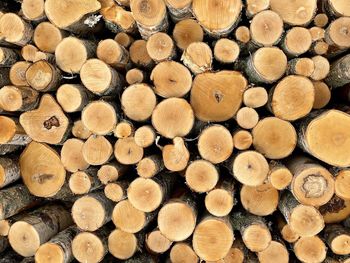 Full frame shot of logs