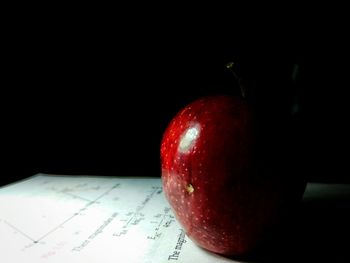 Close-up of apple on table