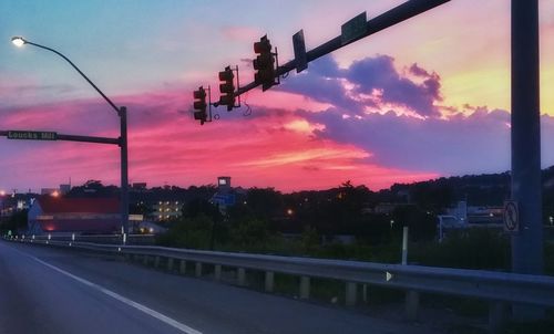 View of cloudy sky at sunset