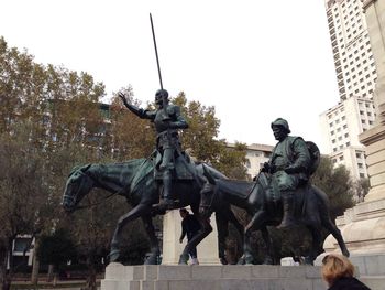 Low angle view of statue