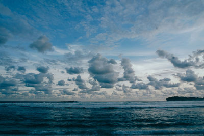 A clear cloud and beach from yogyakarta