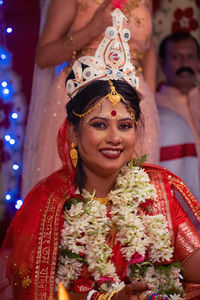 Portrait of woman wearing traditional clothing