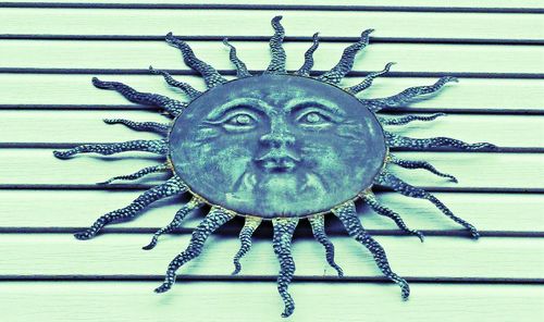 Close-up of painting on wall