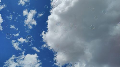 Low angle view of cloudy sky