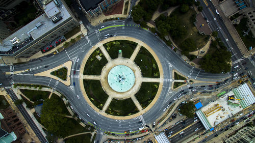 Aerial view of logan square