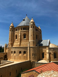 Low angle view of church against sky