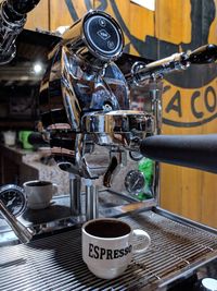 Close-up of coffee cups