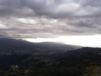 High angle view of landscape against sky
