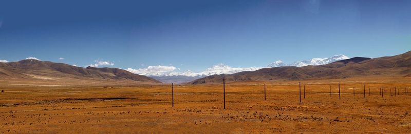 Scenic view of desert against sky