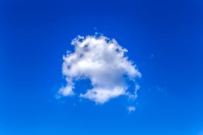 Low angle view of clouds in blue sky