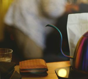 Close-up of laptop on table