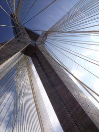 Low angle view of bridge against sky