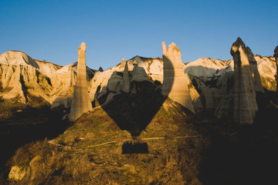 Panoramic view of rock formations