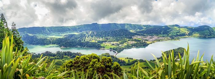 Panoramic view of landscape against sky