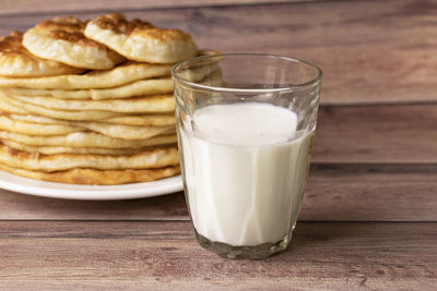 Close-up of breakfast on table