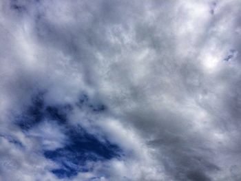Low angle view of storm clouds in sky