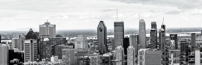 View of skyscrapers in city