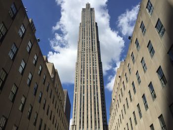 Low angle view of buildings against sky