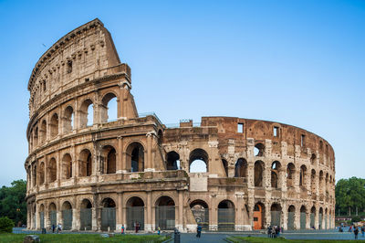 Low angle view of coliseum