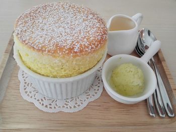 Close-up of food on table